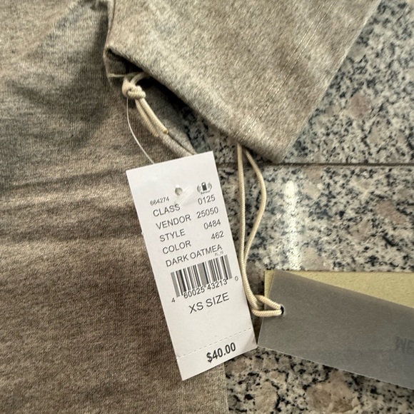 Essentials Short-Sleeve Logo Tee in Taupe with Black Print - Picture 3 of 6